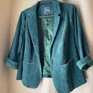 Teal corduroy blazer